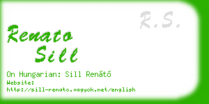 renato sill business card